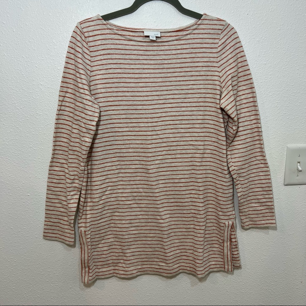 J. Jill Striped Long Sleeve T-Shirt